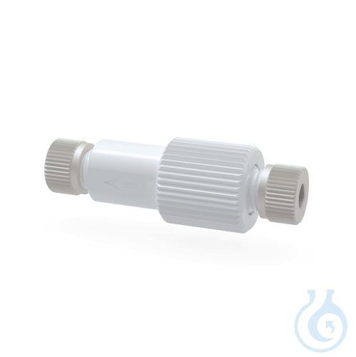BOLA Non-Return Valves, Ø 8 mm PTFE, opening pressure from 0,1 to 2 bar, with nu
