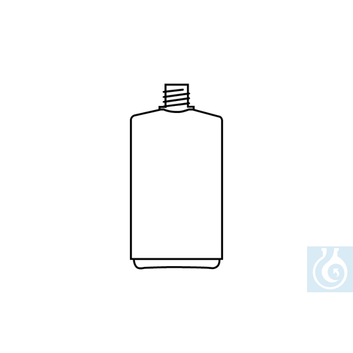 neoChoice Enghals-Vierkantflasche 500 ml, mit Schraubverschluss