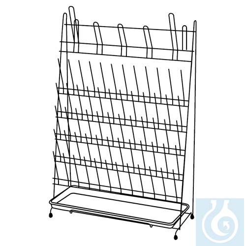 neoChoice Abtropfgestell Draht, weiß, 60 Stäbe, 5 Bogen, PE-Überzug, 11 mm Draht