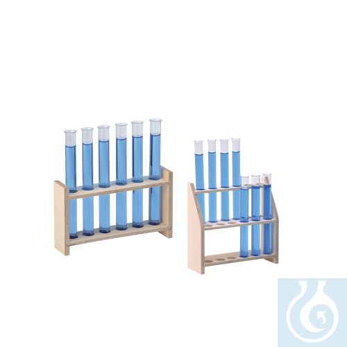 neoChoice Reagenzglasgestell Holz für 6 Gläser, Loch-Ø 20 mm