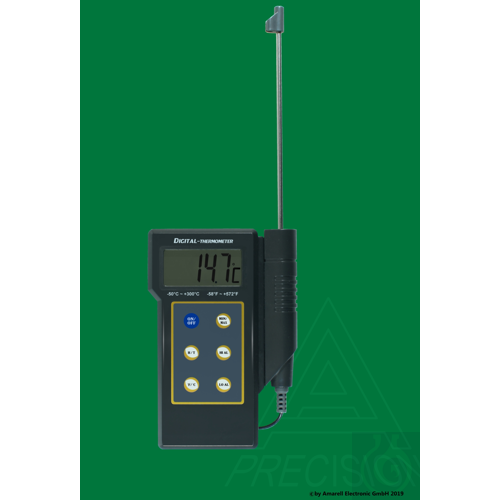 Piercing therm. with alarm, -50...+300:0,1°C/1°C, max/min function,