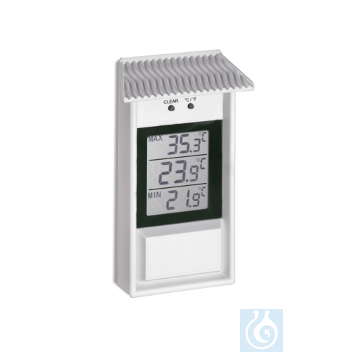 Electron. Max/Min-Six-Therm., -25...+70:0,1°C, switchable °F, casing c.