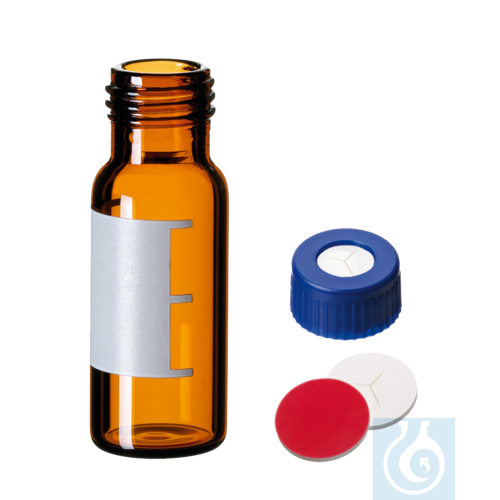 neochrom® HPLC/LC-MS zert. 2 ml Schraubfläschchen, Braunglas, mit Schriftfeld, G