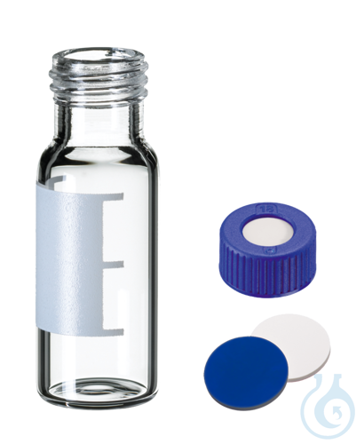neochrom® HPLC/LC-MS zert. 2 ml Schraubfläschchen, Klarglas, mit Schriftfeld, Ge