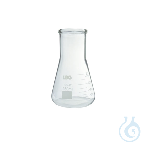 Erlenmeyer flask wide neck, 50 ml, LBG 3.3, 12 pcs