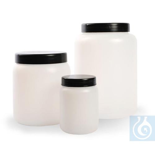 Jar HDPE with screw cap and inner cap 70 ml, Ø 50 x H 60 mm
