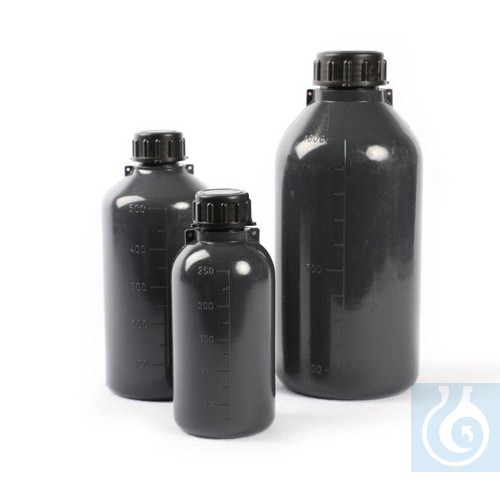 Narrow mouth bottle LDPE 2000 ml Ø 116 x H 275, mouth 34,5 mm, grey