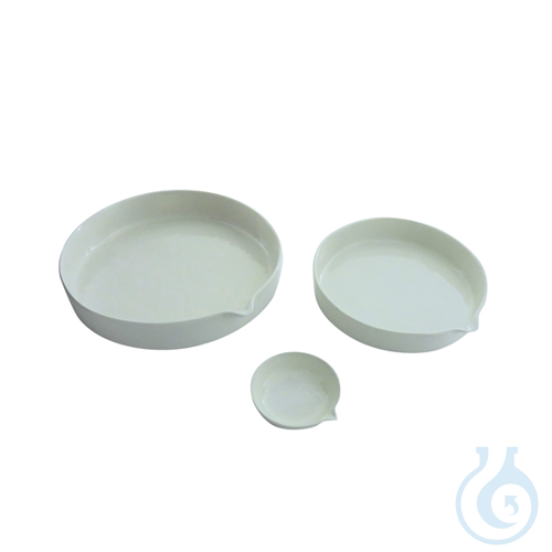 Evaporating dish flat bottom, 100 ml, porcelain Premium Line, 6 pcs