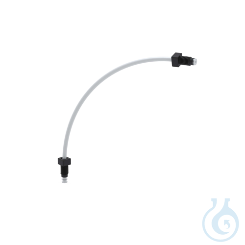 BOLA Flanged Tubing, UNF1/4'' 28G L100mm Ø 0,8x1,6mm PTFE, with black tube end