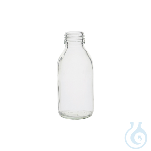 Glass bottle narrow neck, clear, PP28, 60 ml, 127 pcs