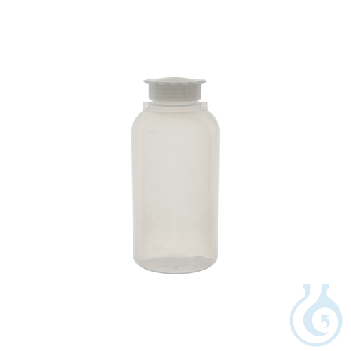Wide mouth bottle graduated, cylindrical, LDPE, with star cap, 50 ml, 10 pcs