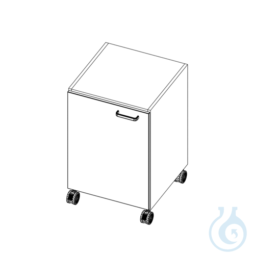 labtable mobiler Unterschrank, 1 Tür, inkl. 1 Einlegeboden, Scharniere rechts, 5