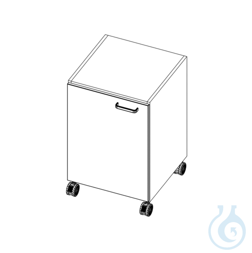 labtable mobiler Unterschrank, 1 Tür, inkl. 1 Einlegeboden, Scharniere rechts, 5