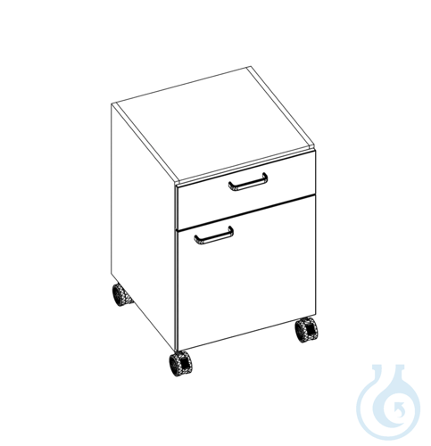 labtable mobiler Unterschrank, 1 Tür, inkl. 1 Einlegeboden, Scharniere links, 1