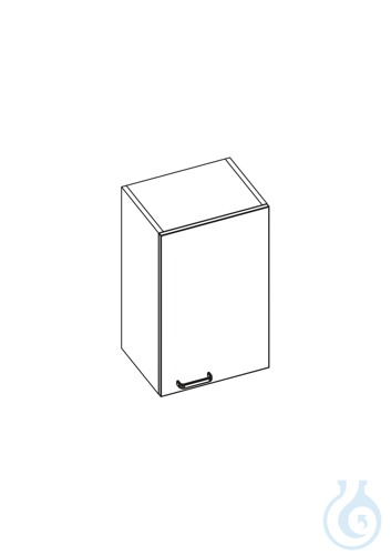 labtable Laborhängeschrank 1 Tür, Scharniere links, 1 Regalboden BxHxT: 600 mm x
