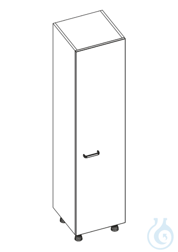 labtable Laborschrank 1 Tür, Scharniere links, auf Füßen, BxHxT: 600 mm x 1960 m