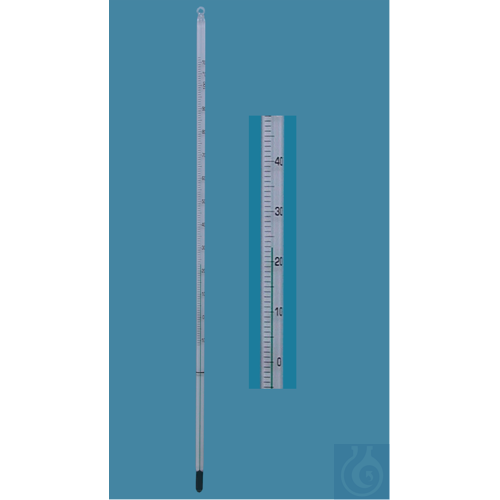 General purpose thermometer, solid stem, -10/0+110:1°C, white backed,