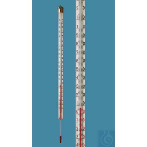 Thermometer for demonstration, enclosed scale, -50+150:1°C, capillary prismatic