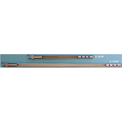 Metal armour, stainless steel, 180x9,5mm, above with screw and ring, suitable