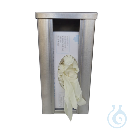Gloves dispenser wall mount, 250 x 130 x 80 mm, stainless steel