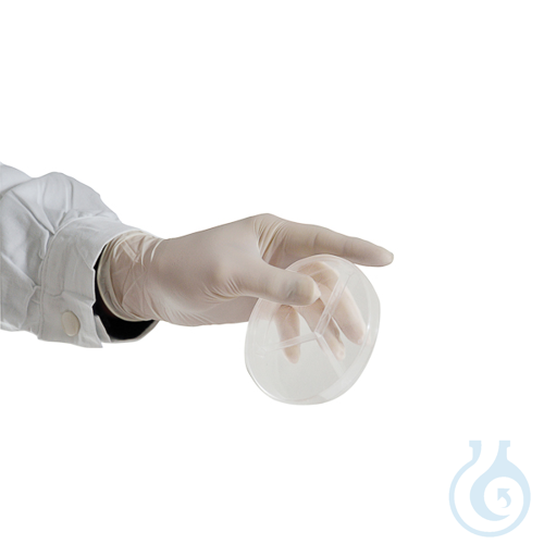 Latex disposable exam gloves, non-sterile, powdered, S (6-7) size, 10x100 pcs