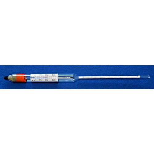 Density hydrometer, type 00, 0,600-0,660:0,001g/cm³, 350mm long, reference
