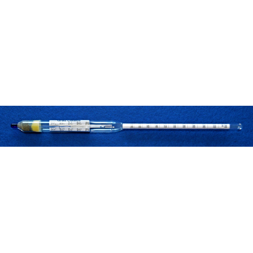 Density hydrometer, 0,600-0,800:0,002g/cm³, 350mm long, reference temperature