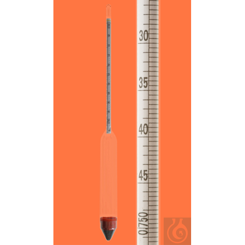 Density hydrometer, type L50-195, DIN 12791/BS 718, 1,950-2,000:0,0005g/cm³,