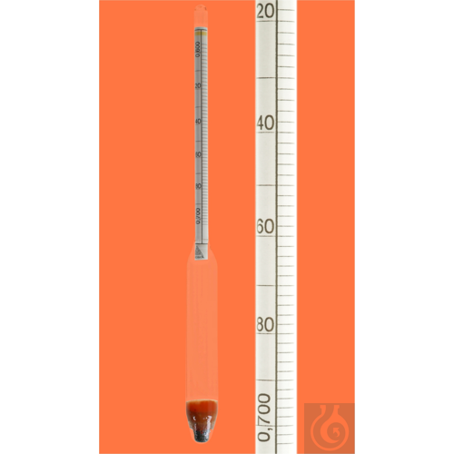 Density hydrometer, type M100-120, DIN12791/BS 718, 1,200-1,300:0,002g/cm³,