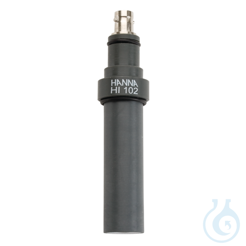 In-line pH electrode with PVC body and BNC connector