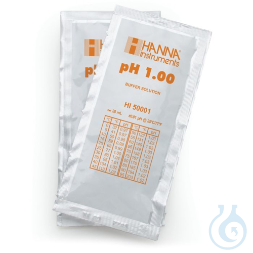 pH 1.00 Technische kalibratiebufferzakjes (25 x 20 ml)