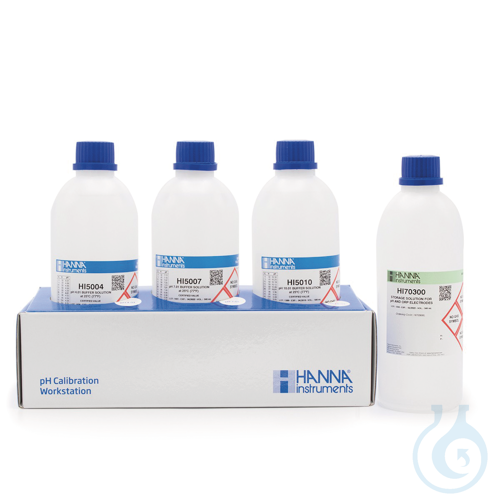pH 4.01, pH 7.01, pH 10.01, pH Value @25°C, (4) 500 mL bottles HI?70300L