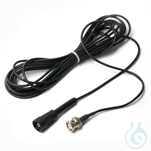 Connection cable, 3 mm diameter, with screw and BNC connectors, 5 m