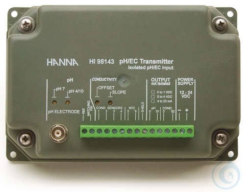 pH/EC transmitter, 4-20 mA output (for HI8001 and HI8002), 12 V