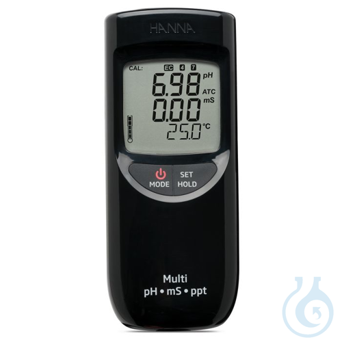 Portable Waterproof pH/EC/TDS incl. HI12883 probe, 1 m cabel, DIN
