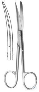 Scissors, Standard, curved. unitd, sharp/blunt, 115 mm