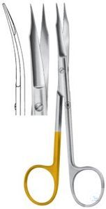 Gingipack. unitktomie-Scissors, toothed, 130 mm, Goldman-Fox, curved. unitd