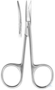 Microscopic scissors, 90 mm, curved. unitd, simple type