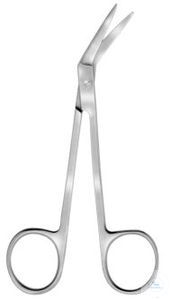 Microscopic scissors, 115 mm, angled, simple type