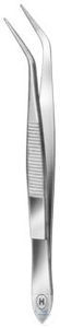 Forceps, sharp, curved. unitd,105mm