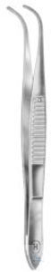 Forceps for microscopy,105mm, stark curved. unitd