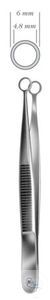 Cross action seizing forceps for tissue and, tumours, No. 1, 90 mm