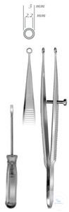 Cross action seizing forceps for tissue and, tumours, No. 2, 90 mm