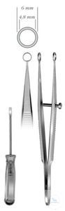 Cross action seizing forceps for tissue and, tumours, No. 1, 90 mm