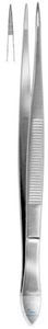 Forceps, 18/8, 105 mm, sharp, straight, simple type