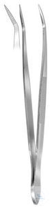 Forceps, 18/8, 105 mm, sharp, curved. unitd, simple type