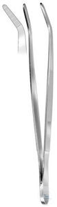 Forceps, 18/8, dissecting, curved. unitd, simple type,105mm