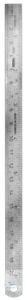 Measuring ruler from metal, stainless steel, 15 cm