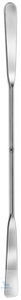 Spatulas, double ended, straight, 18/8, 100 mm