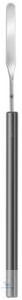 Micro Spatulas with black plastic handle, 18/8 160 mm, 3 mm breit
